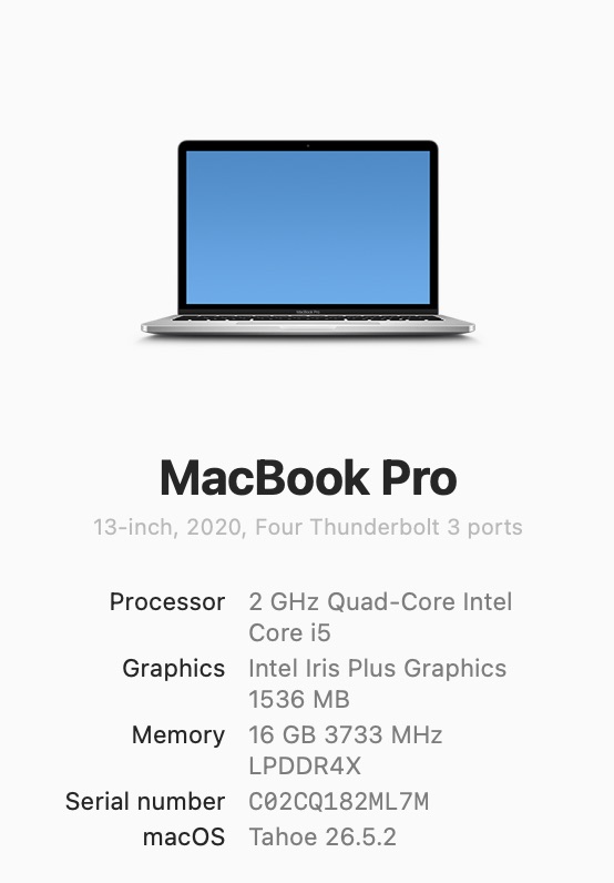 Apple MacBook Pro 13-inch "Core i5" 2.0GHz (2020/Touchbar) 16GB RAM 1TB SSD Silver (Condition: Good) - Image 14