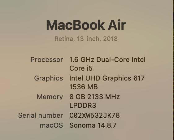 Apple MacBook Air 13-inch "Core i5" 1.6GHz (2018) 8GB RAM 256GB SSD Silver (Condition: Good) - Image 17
